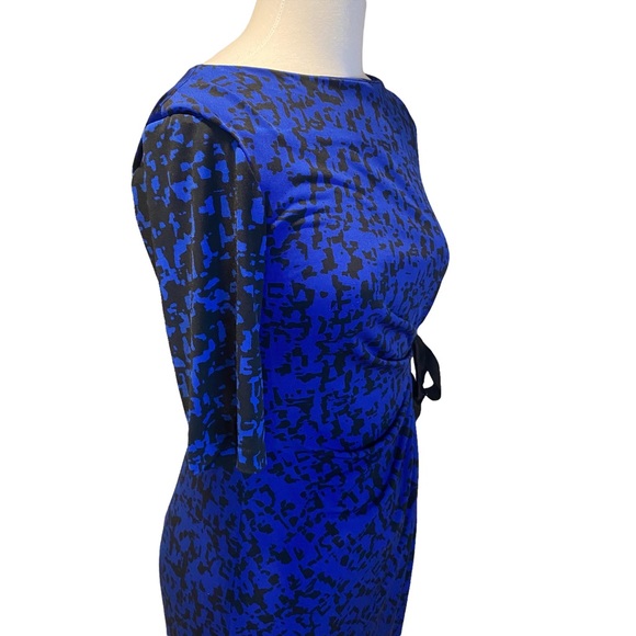 Taylor Blue Black Abstract Sheath Dress Size 2 - Picture 12 of 16